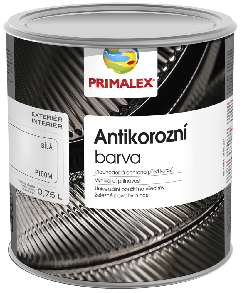 Primalex Antikorózna farba Biela P100M,0,75L