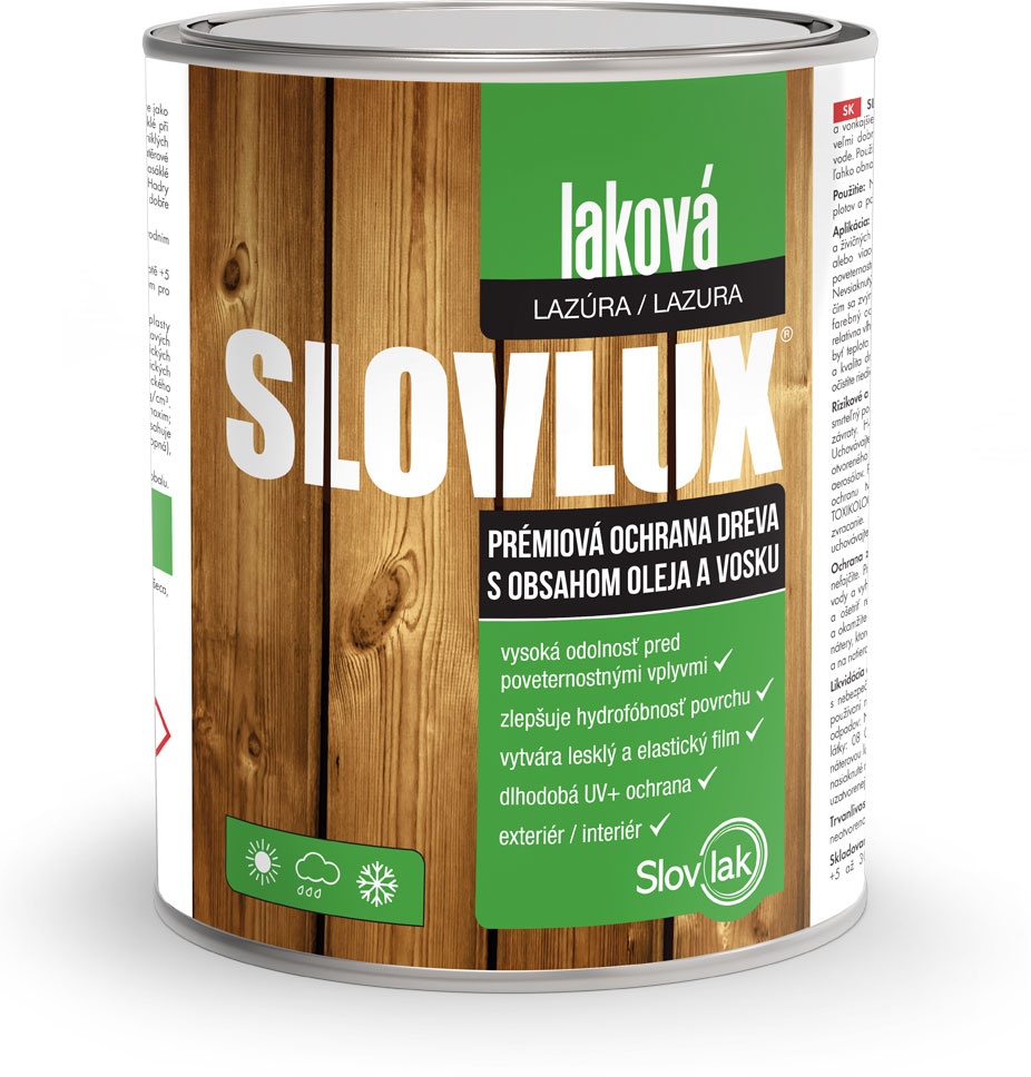 Slovlak Slovlux laková lazúra zlatý dub,0,7L
