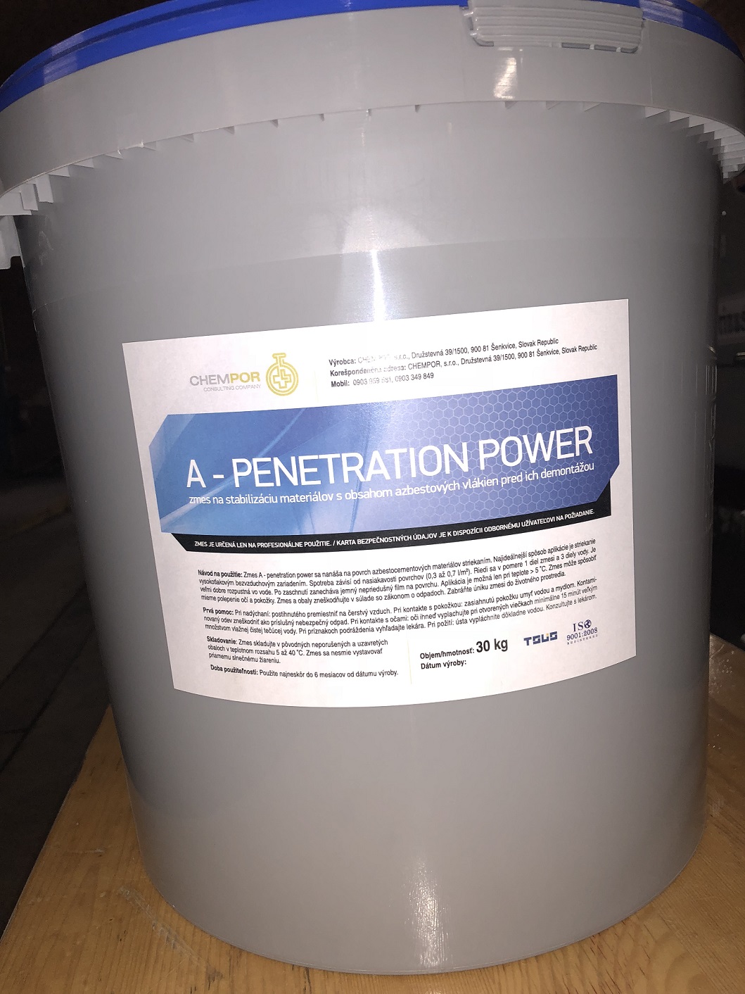 Chempor A-penetration power stabilizácia azbestu Transparentná,30kg