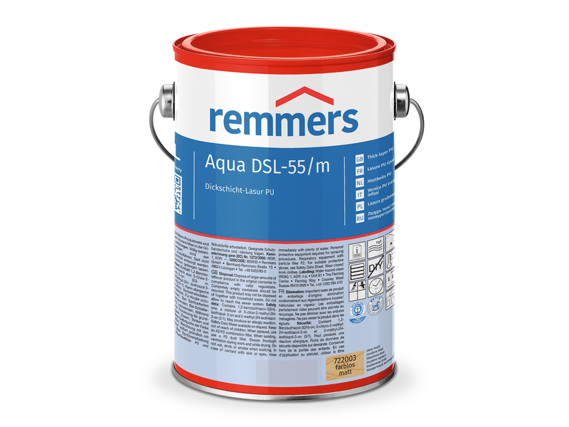 Remmers Aqua DSL-55 Dickschicht Lasur PU Farblos,0.75L