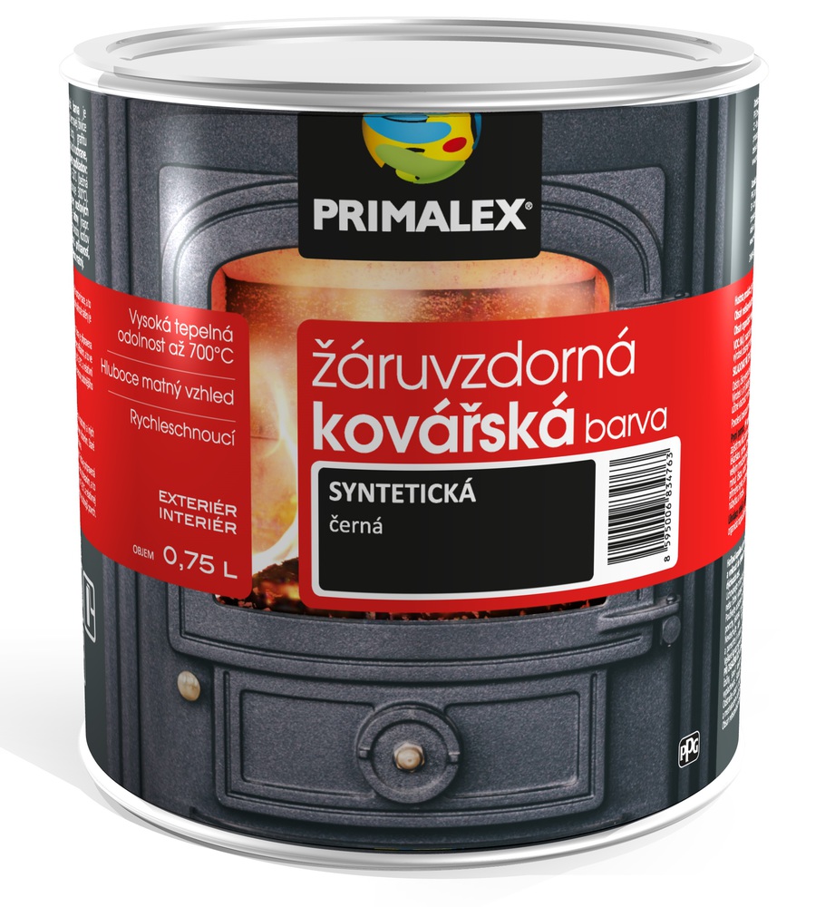 Primalex Žiaruvzdorná kováčska farba Kováčska čierna,0.25L