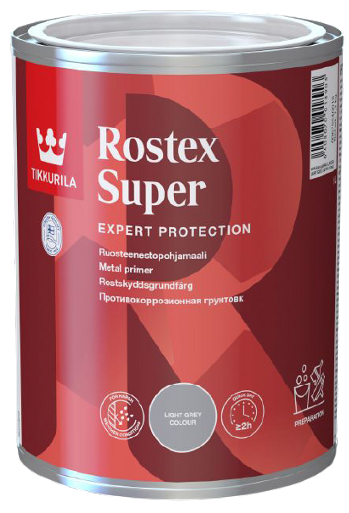 Tikkurila ROSTEX SUPER základ na kov Bledo šedá,3L