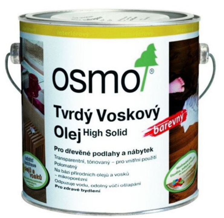 OSMO Tvrdý voskový olej farebný 3040 Transparentne biely,2.5L